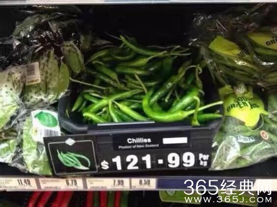 天价青椒现身新西兰 600元一公斤根本吃不起