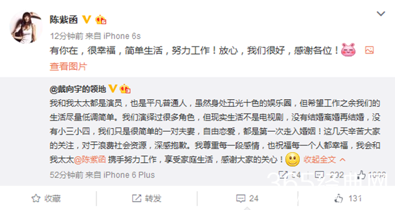 戴向宇否认陈紫函是小三 二人牵手秀恩爱