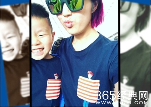 杨千嬅和儿子嘟嘴自拍 母子互动甜蜜十足