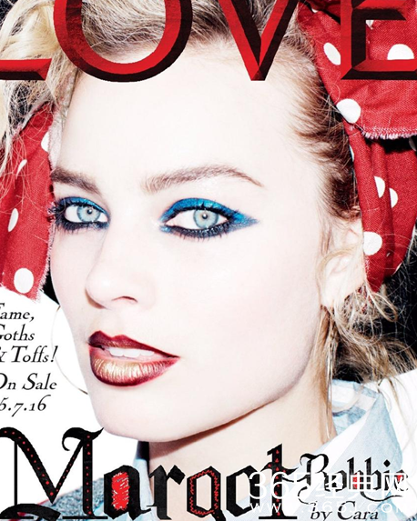 玛歌特罗比登杂志封面 邪魅眼妆勾勒彩色诱惑