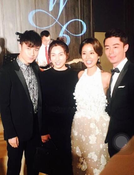 书恒如萍同框 古巨基参加林心如婚礼 温馨合影