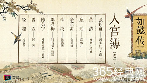 《如懿传》曝演员名单 童瑶演绎一代后妃