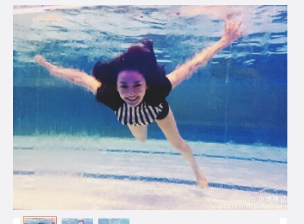 陈意涵晒泳池照 分享自己乐天派的生活态度