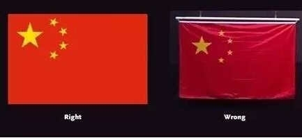错版国旗仍未纠正 四颗小五角星还是水平排列