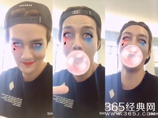 吴克群化小丑女浓妆 自嘲：都快吐了