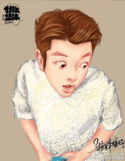 贾乃亮与女排互动 晒惊恐表情图眼珠子瞪得大大