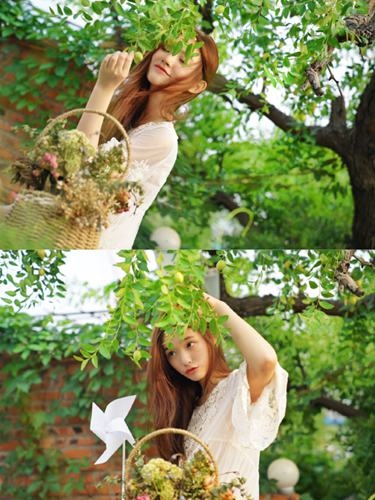 林允秋日写真曝光 清新灵动诠释随性文艺风