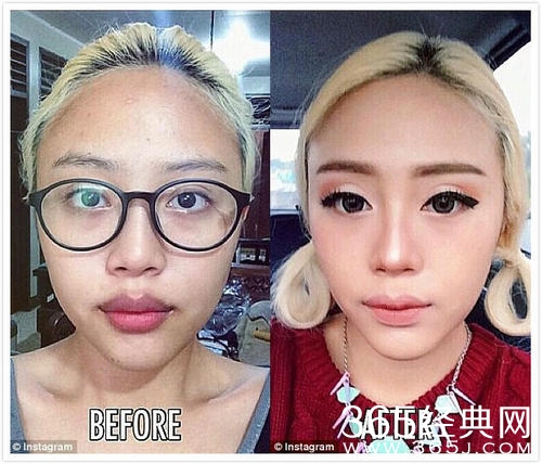韩国博主晒妆前妆后对比照 震惊网友