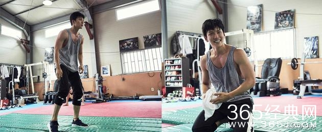 池昌旭练高强度打戏 背心湿透胸肌诱惑