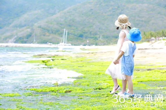 田亮晒森碟弟弟海边美照 吃醋孩子只想妈妈