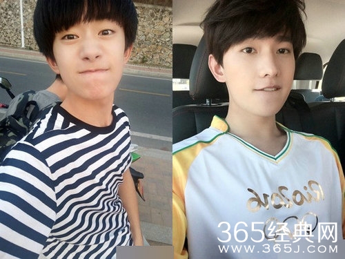 易烊千玺撞脸杨洋 高挺鼻电眼神似