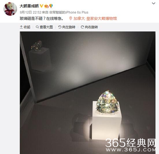 大鹏逛博物馆看上展品：玻璃砸是不砸？在线等急