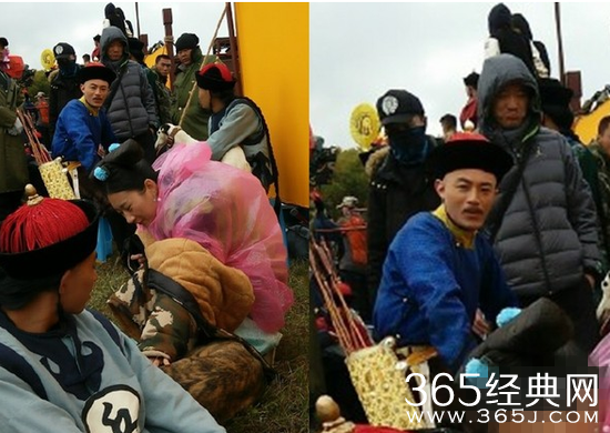 曝霍建华如懿传留胡子照 妃嫔头饰比脸大