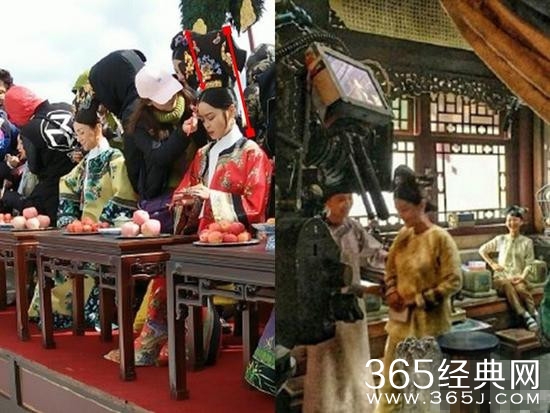 曝霍建华如懿传留胡子照 妃嫔头饰比脸大