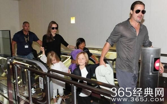 皮特朱莉6个孩子照片资料 两人离婚争夺抚养权