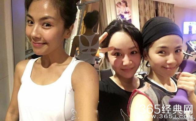 柳岩和刘涛穿上运动装，胸以下全是美腿！