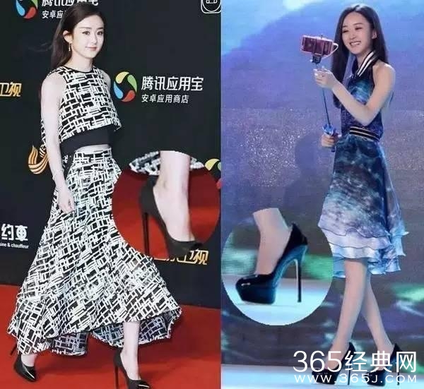 小脚硬穿大鞋 心疼赵丽颖的小脚丫