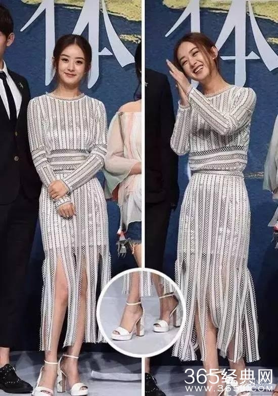 相比邓紫棋的穿着，更尴尬的是赵丽颖的脚和鞋子