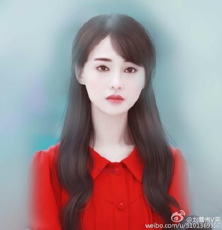 郑爽新一波手绘福利照，美目流转，和杨洋简直是绝配