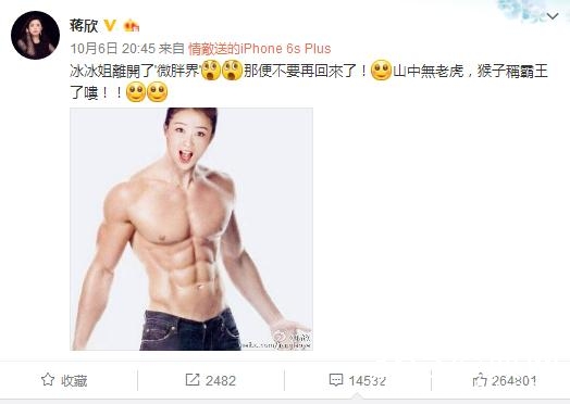 蒋欣微胖界真女神，配图自黑画风奇葩