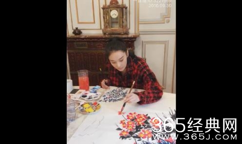 张馨予直播画国画，李晨看完要后悔了！