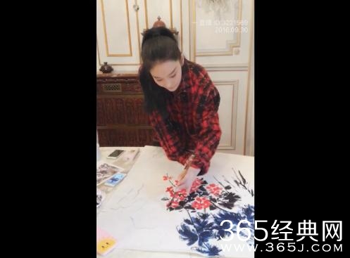张馨予直播画国画，李晨看完要后悔了！