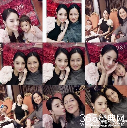 李小璐生日妈妈和女儿陪伴左右  网友：三代都是大美女