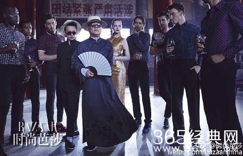 郭德纲都为时尚杂志拍封面了 霸气演绎黑帮父子