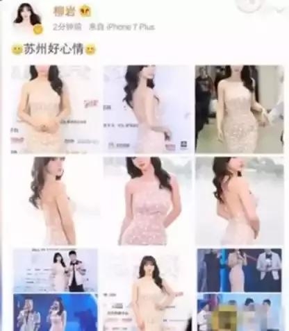 柳岩微博秒删照片，疑似漏出厚重乳垫
