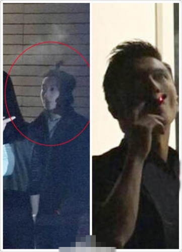 窦靖童探班谢霆锋 两人抽烟聊天很亲密