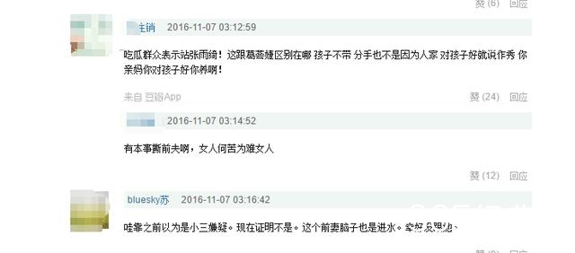 袁巴元前妻炮轰张雨绮自欺欺人拿孩子作秀 网友：怎么不撕前夫？