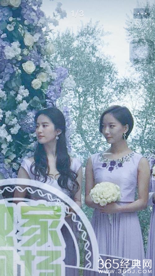 刘亦菲成最美伴娘，长发如漆仙气十足  网友：美哭