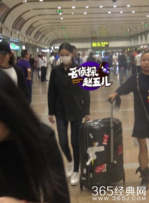 张馨予一黑到底往来机场  耐心为粉丝批量签名