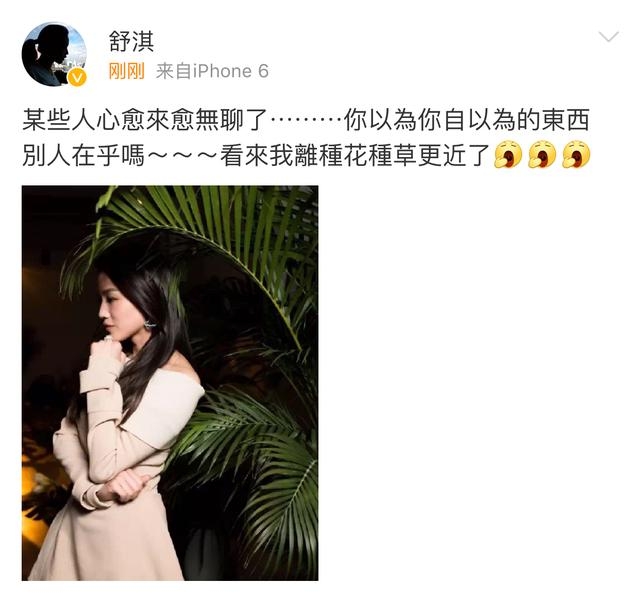 舒淇发文称：某些人越来越无聊，我会在乎你吗？疑似要退出！