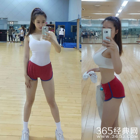 韩国体大女神晒性感健身照 颜好身材正