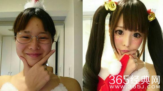 女子靠神化妆变身美少女爆红 卸妆后惊人