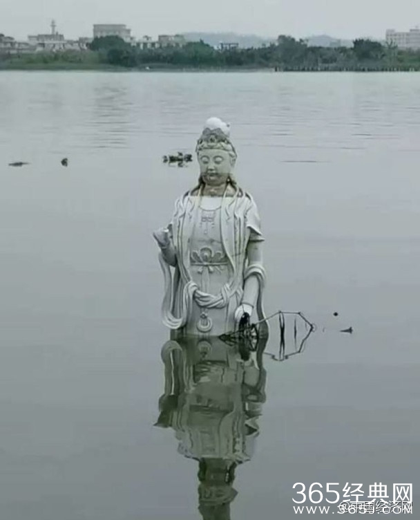 广东揭阳江中现观音像 广东揭阳观音像哪来的