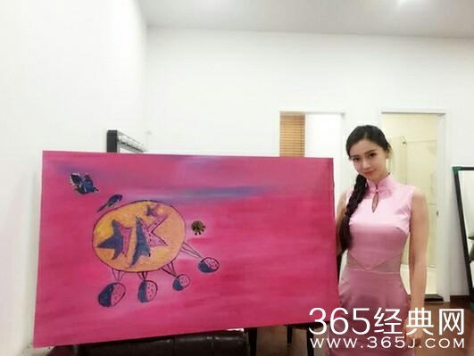 Angelababy抽象画卖18万是真的吗 这种画也能卖18万？