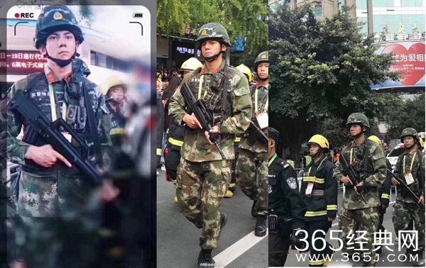 武警小哥神似彭于晏走红 袁嘉伟个人照片资料曝光
