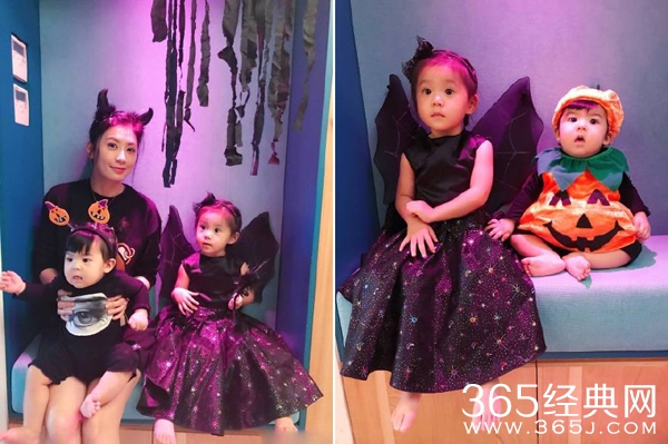 贾静雯咘咘万圣节妆容曝光 贾静雯咘咘最新照片