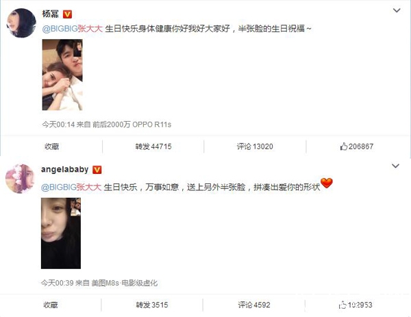 杨幂baby为张大大庆生 张大大什么来头 张大大好恶心是咋回事