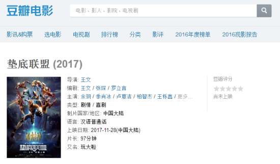 垫底联盟电影好看么豆瓣评分多少 垫底联盟电影值得一看么