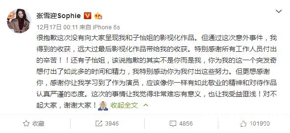 张雪迎微博道歉章子怡是怎么回事  张雪迎为什么微博道歉章子怡