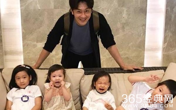 陈浩民老婆晒四子女合影 陈浩民家几个女儿几个儿子