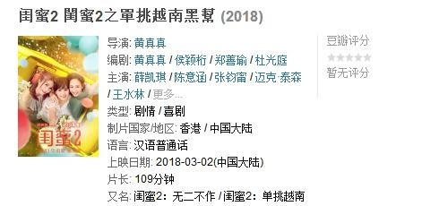 闺蜜2好看吗影评介绍 闺蜜2豆瓣评分多少