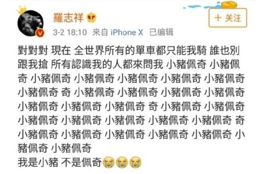 罗志祥小猪佩奇是什么梗 小猪佩奇和罗志祥有什么关系