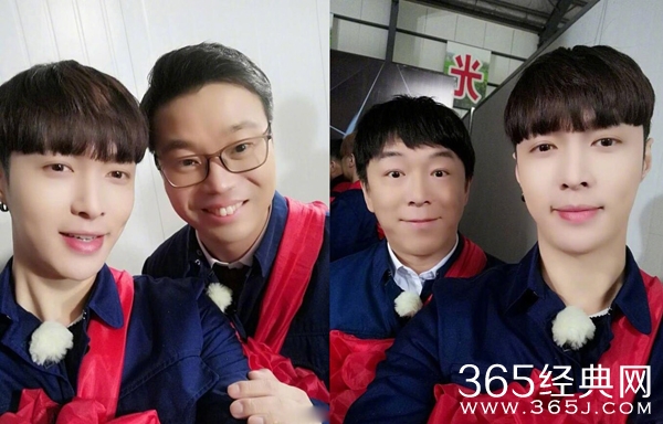 张艺兴晒男人帮合照 ，美颜过后都是小绵羊