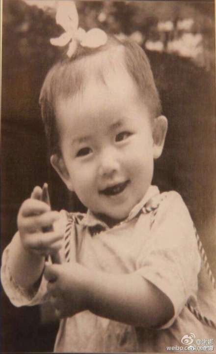 谢娜晒童年照，网友：一孕傻三年
