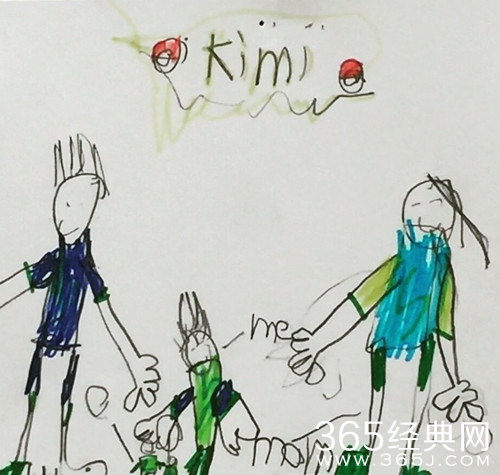 Kimi画全家福，哥哥力十足