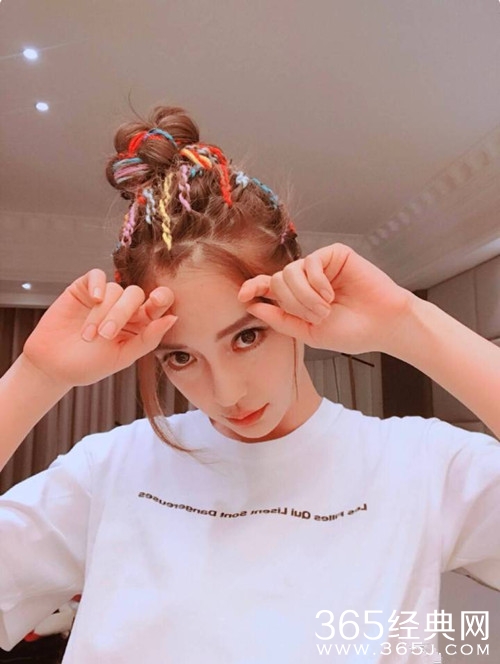 Angelababy新发型，十分嘻哈